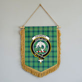 Kennedy Ancient Tartan Crest Wall Hanging Banner - Wood Pole